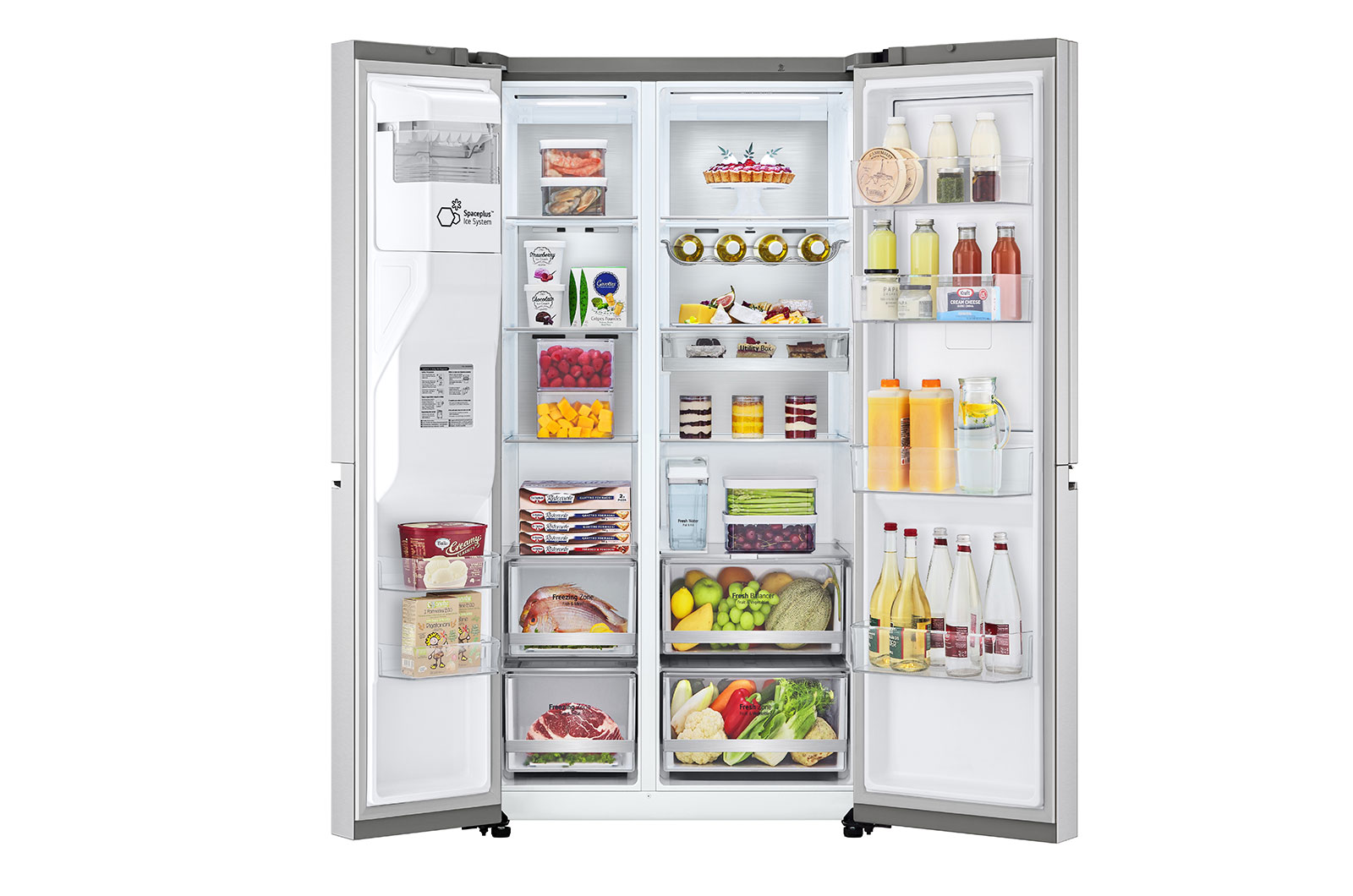 LG 635L inhoud | DoorCooling+™ | Door-in-Door™ | Water- en ijsdispenser met UVnano™ | Total No Frost | Inverter Linear Compressor, GSJV91BSAE