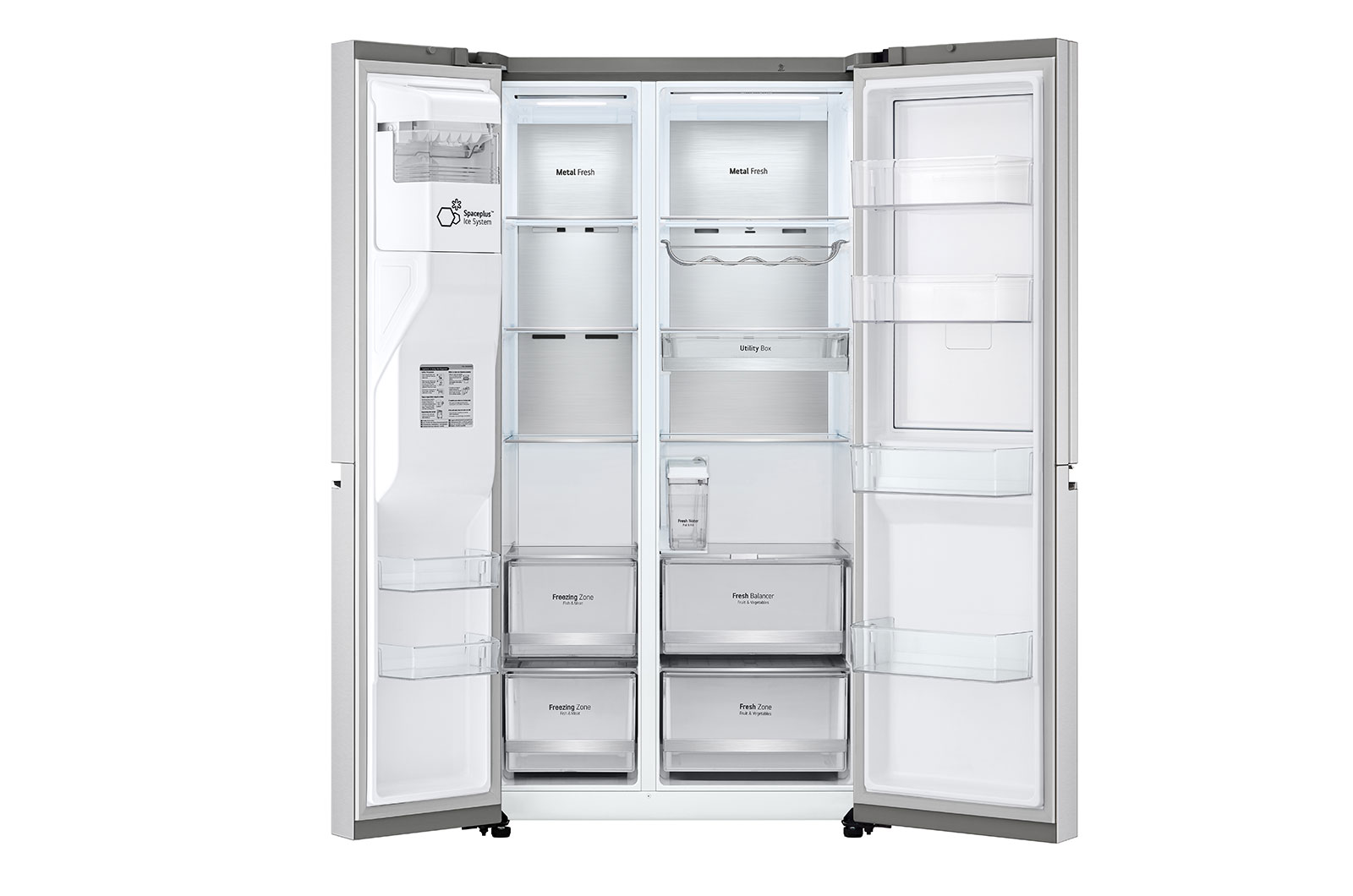 LG 635L inhoud | DoorCooling+™ | Door-in-Door™ | Water- en ijsdispenser met UVnano™ | Total No Frost | Inverter Linear Compressor, GSJV91BSAE