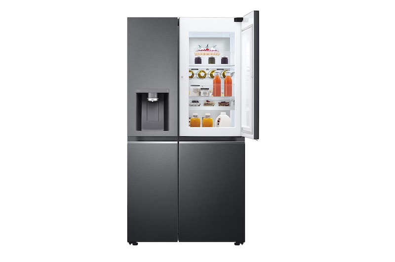 LG 635L inhoud | Door-in-Door™ | DoorCooling+™ | Water- en ijsdispenser met UVnano™ | Total No Frost | Inverter Linear Compressor, GSJV91MCAE