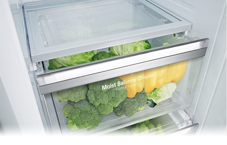 LG Altijd Zuinig | Perfecte zorg voor uw producten | Geen ijs- en condensvorming met Total No Frost | 10 jaar Garantie op de motor | Water en ijsdispenser | Multi Air Flow, GSL325PZCV