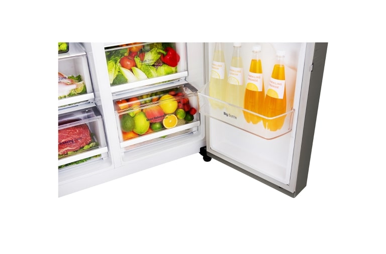 LG 606L inhoud | Water- en ijsdispenser | Moist Balance Crisper™ | Total No Frost | Inverter Linear Compressor , GSL360ICEV