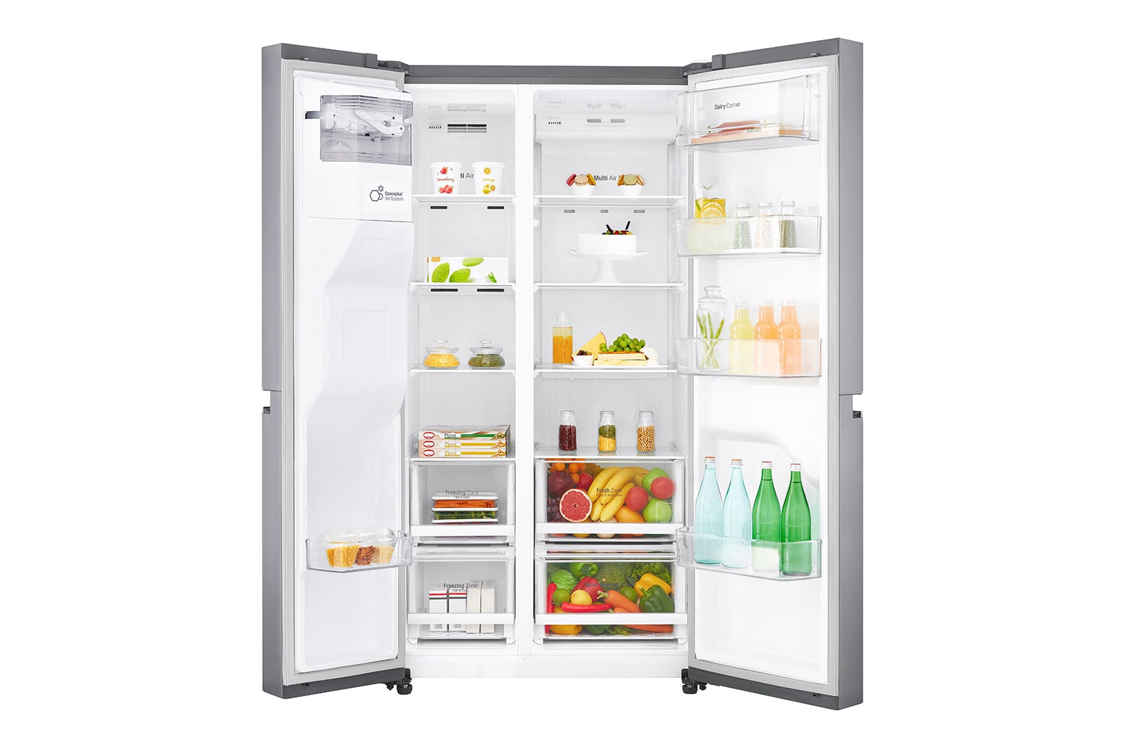 LG 625L inhoud | Water- en ijsdispenser | Moist Balance Crisper™ | Total No Frost | Inverter Linear Compressor, GSL480PZXV