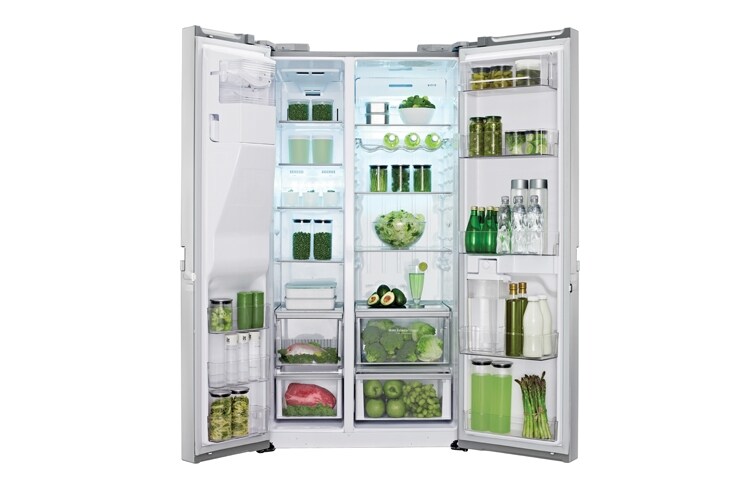 LG Altijd zuinig, Extra koel - en vriesruimte, Beste koelprestatie, Total no Frost, 10 jaar garantie op de linear compressor, GSL545NSQZ