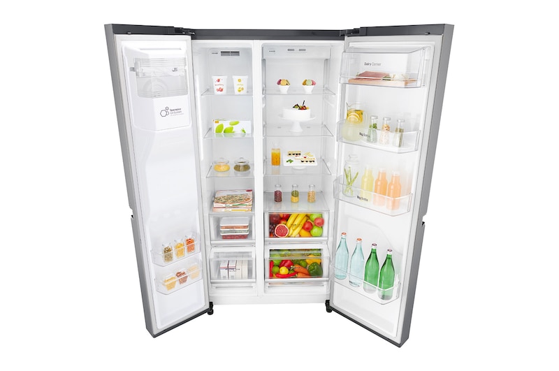 LG 625L inhoud | Water- en ijsdispenser | Moist Balance Crisper™ | Total No Frost | Inverter Linear Compressor, GSL760PZUZ