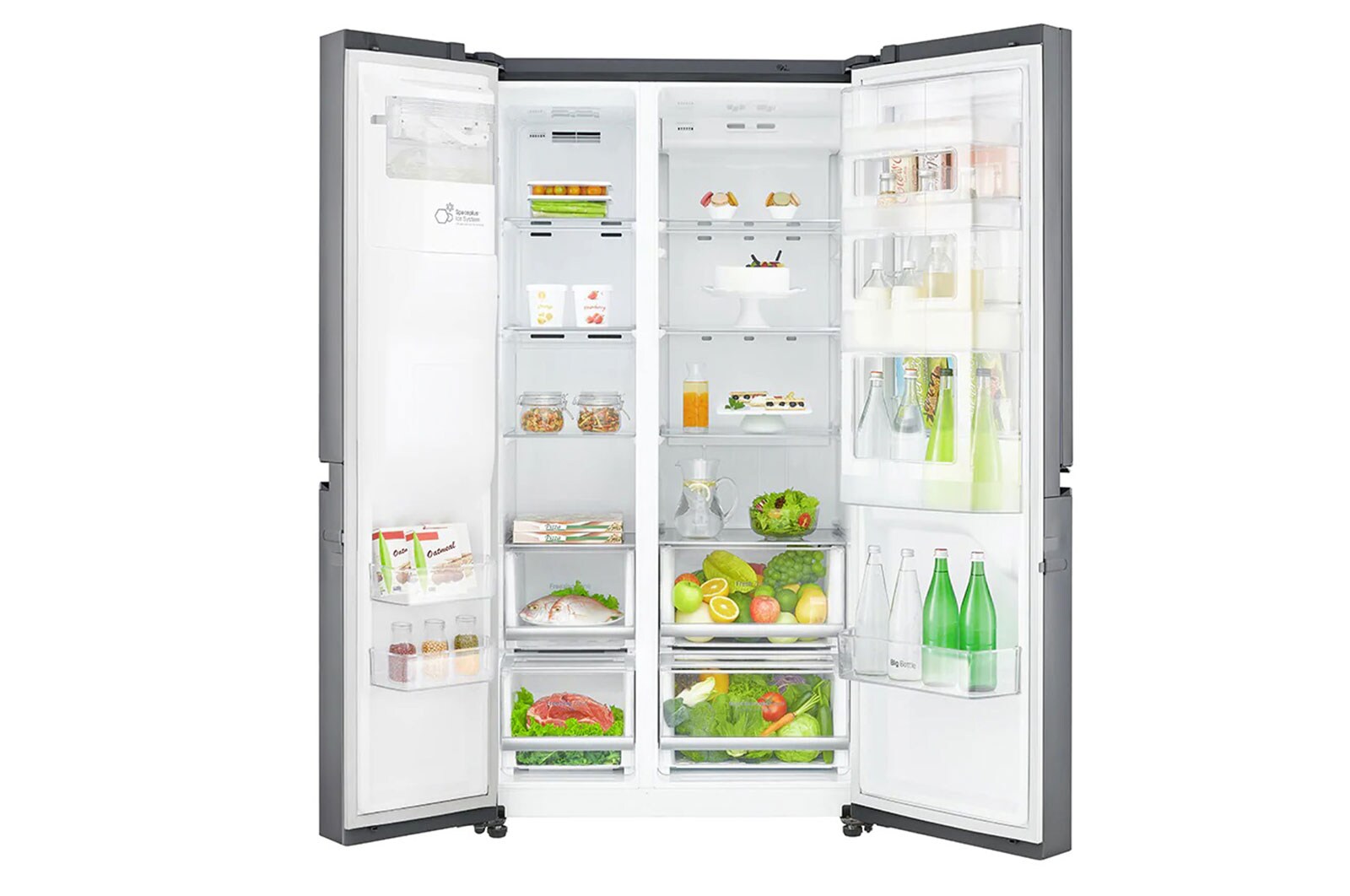 LG 625L inhoud | Altijd zuinig F | Door-in-Door® | Extra koel- en vriesruimte | Total no Frost | Water & ijsdispenser | Inverter Linear Compressor, GSJ760PZXV