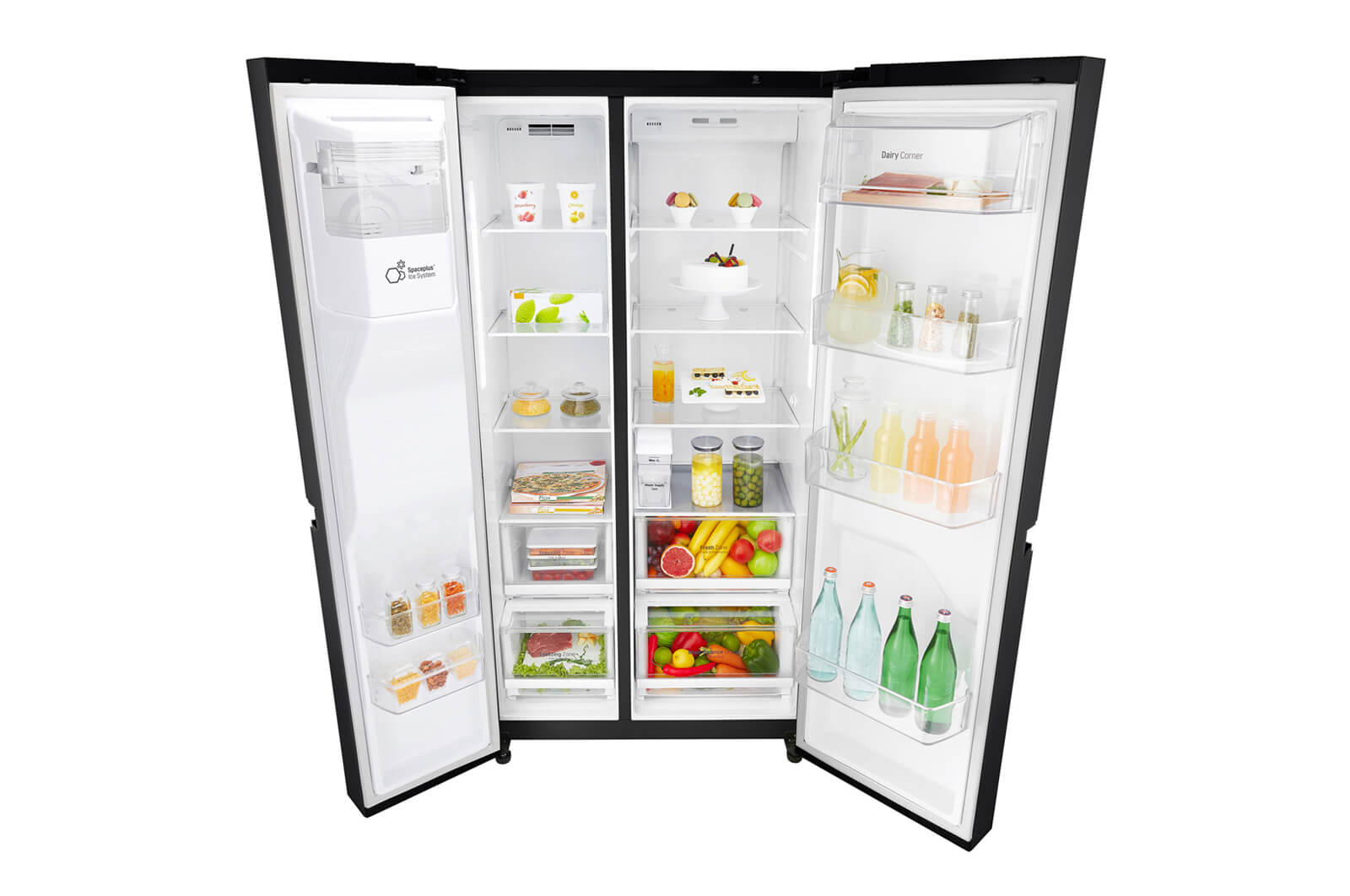 LG 625L inhoud | Water- en ijsdispenser | Moist Balance Crisper™ | Total No Frost | Inverter Linear Compressor, GSL761MCXV