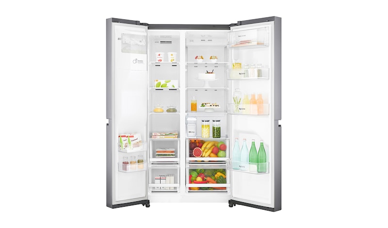 LG Altijd zuinig A+ | Water- en IJsdispenser | Extra koel- en vriesruimte | Total no Frost | Inverter Linear Compressor incl. 10 jaar garantie., GSL761PZXV