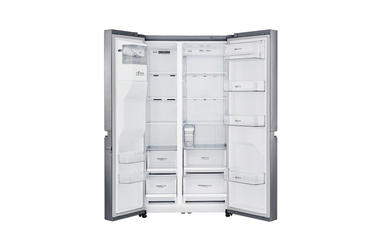 LG Altijd zuinig A+ | Water- en IJsdispenser | Extra koel- en vriesruimte | Total no Frost | Inverter Linear Compressor incl. 10 jaar garantie., GSL761PZXV