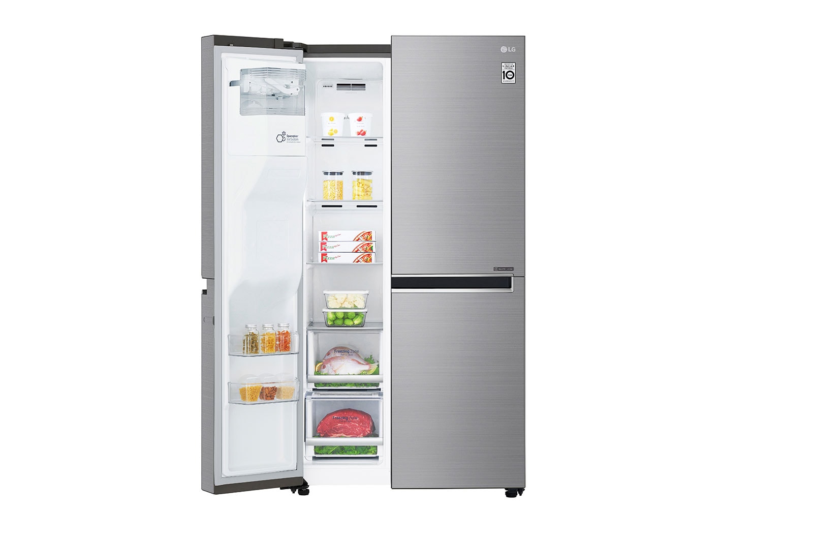 LG 625L inhoud | DoorCooling+™| FRESHBalancer™ | Total No Frost | Water- & ijsdispenser | Inverter Linear Compressor, GSL960PZVZ
