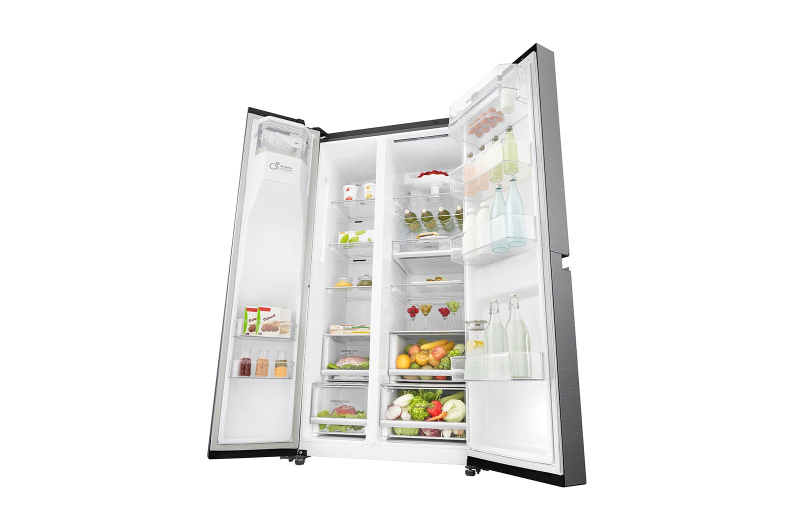 LG 625L inhoud | DoorCooling+™| FRESHBalancer™ | Total No Frost | Water- & ijsdispenser | Inverter Linear Compressor, GSL960PZVZ