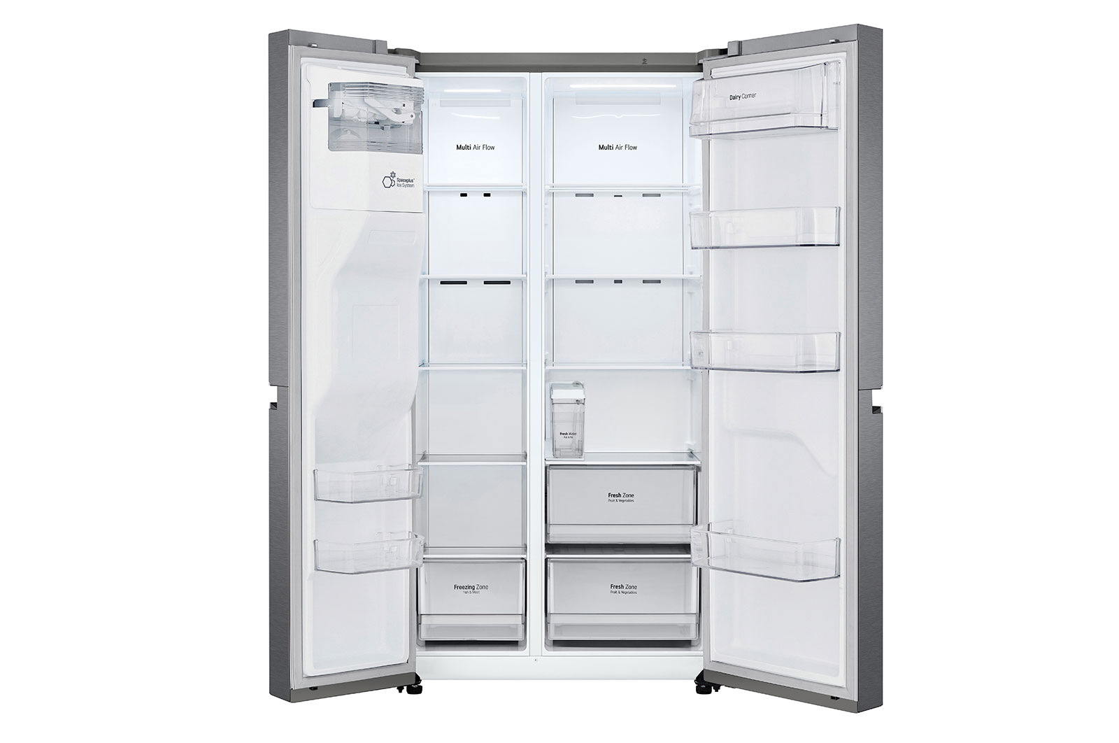 LG 634L inhoud | Water- en ijsdispenser | Total No Frost | Inverter Linear Compressor, GSLV31DSXE