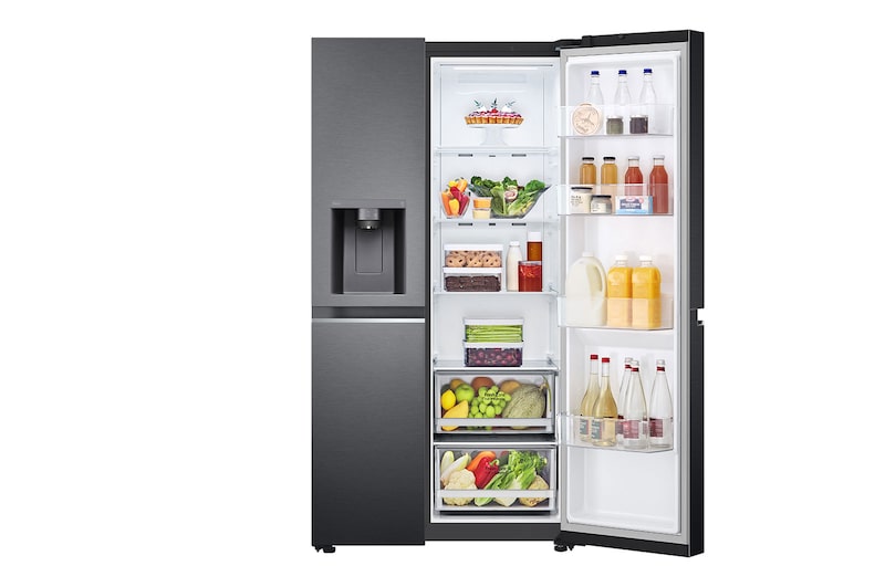 LG 635L inhoud | DoorCooling+™ | Water- en ijsdispenser | Total No Frost | Inverter Linear Compressor, GSLV70MCTE