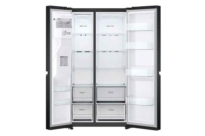LG 635L inhoud | DoorCooling+™ | Water- en ijsdispenser | Total No Frost | Inverter Linear Compressor, GSLV70MCTE