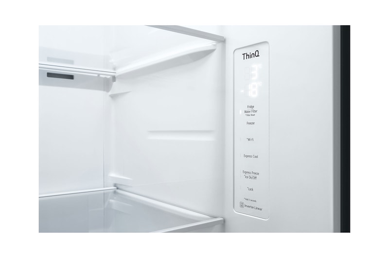 LG 635L inhoud | DoorCooling+™ | Water- en ijsdispenser | Total No Frost | Inverter Linear Compressor, GSLV70MCTE