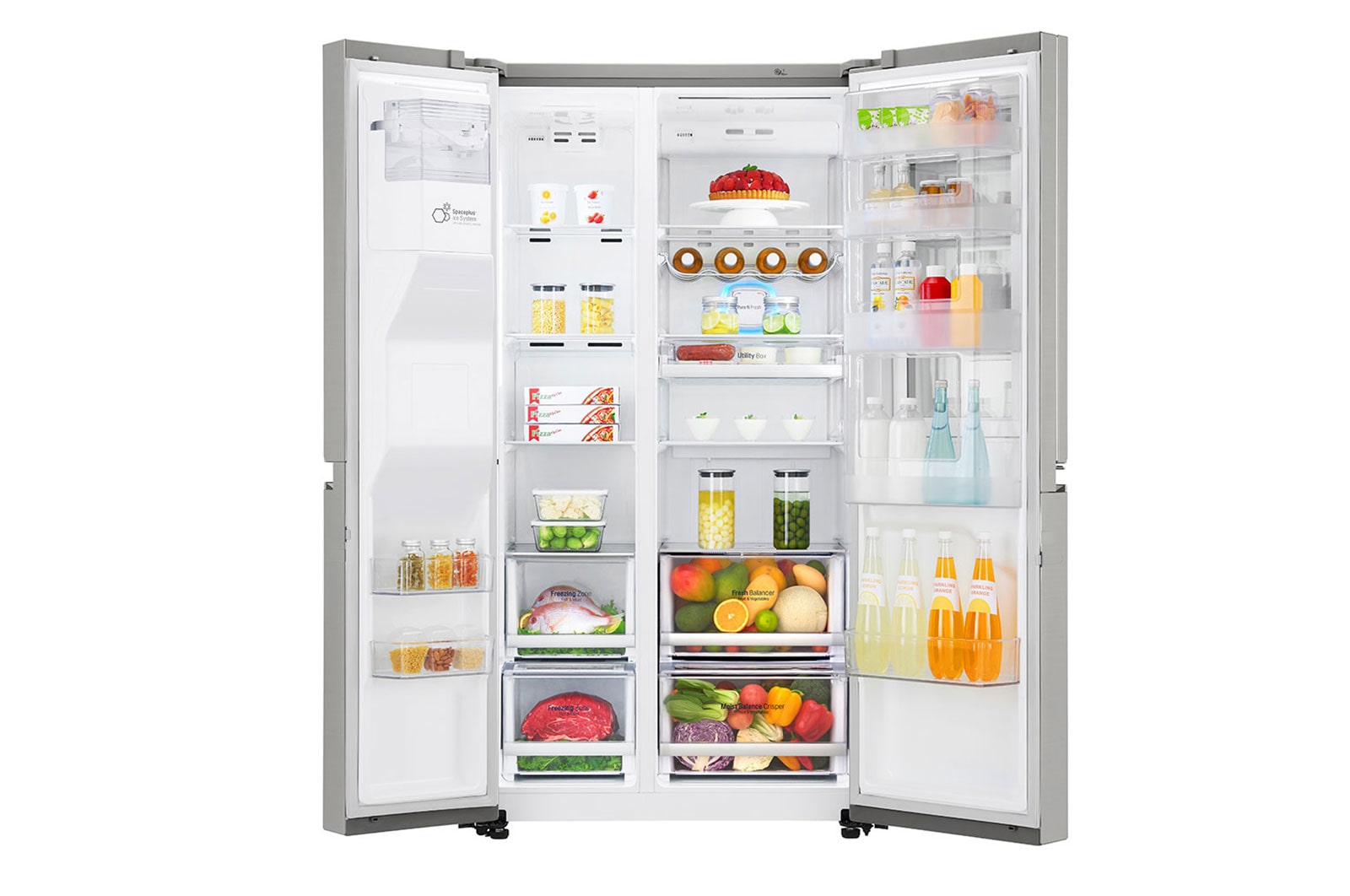 LG 625L inhoud | InstaView™ Door-in-Door™ | DoorCooling+™ | FRESHBalancer™ | Total No Frost | Inverter Linear Compressor, GSX960NSVZ