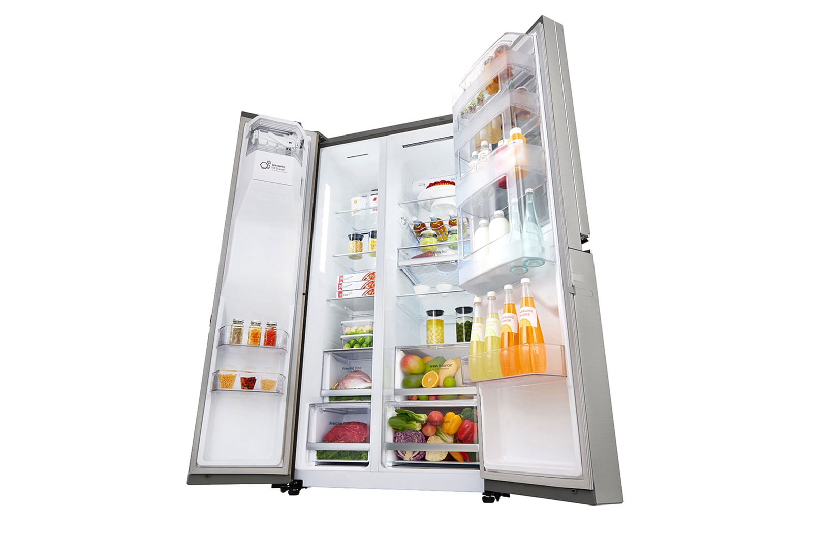 LG 625L inhoud | InstaView™ Door-in-Door™ | DoorCooling+™ | FRESHBalancer™ | Total No Frost | Inverter Linear Compressor, GSX960NSVZ