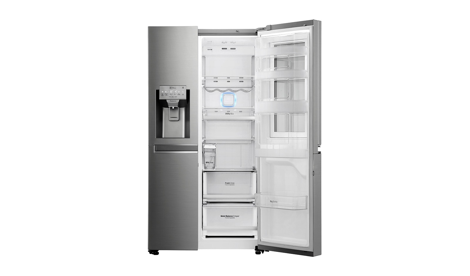 LG Knock, Knock! Keep it cool! | Instaview Door-in-Door™ Amerikaanse koelkast | No Plumbing | Total No Frost | Extra koel- en vriesruimte | Inverter Linear Compressor, GSX961NEAZ