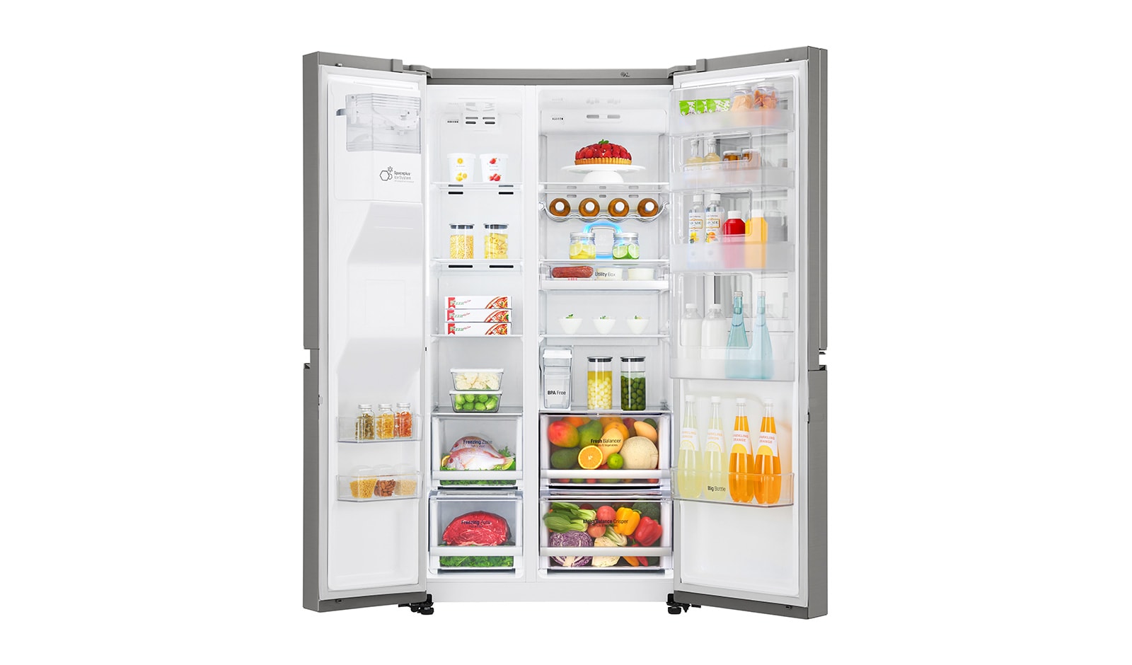 LG Knock, Knock! Keep it cool! | Instaview Door-in-Door™ Amerikaanse koelkast | No Plumbing | Total No Frost | Extra koel- en vriesruimte | Inverter Linear Compressor, GSX961NEAZ