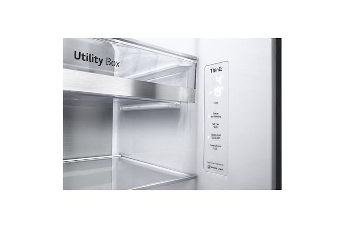 LG 635L inhoud | InstaView™ Door-in-Door™ | DoorCooling+™ | Water- en ijsdispenser met UVnano™ | Total No Frost | Inverter Linear Compressor, GSXV90MCAE
