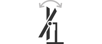 Kantelbare monitor.