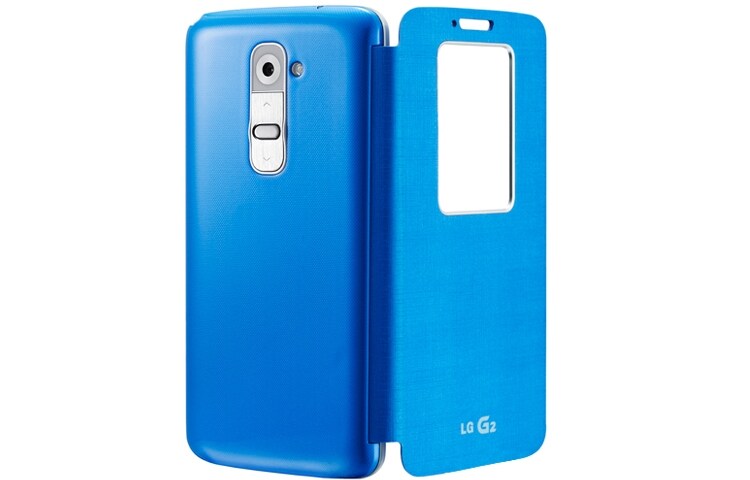 LG QuickWindow™ Folio Case geschikt voor de LG G2, CCF-240N-Blauw-G2-Smart-Cover