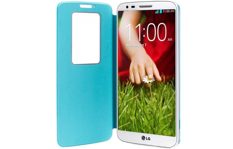 LG QuickWindow™ Folio Case geschikt voor de LG G2, CCF-240N-Mint-G2-Smart-Cover