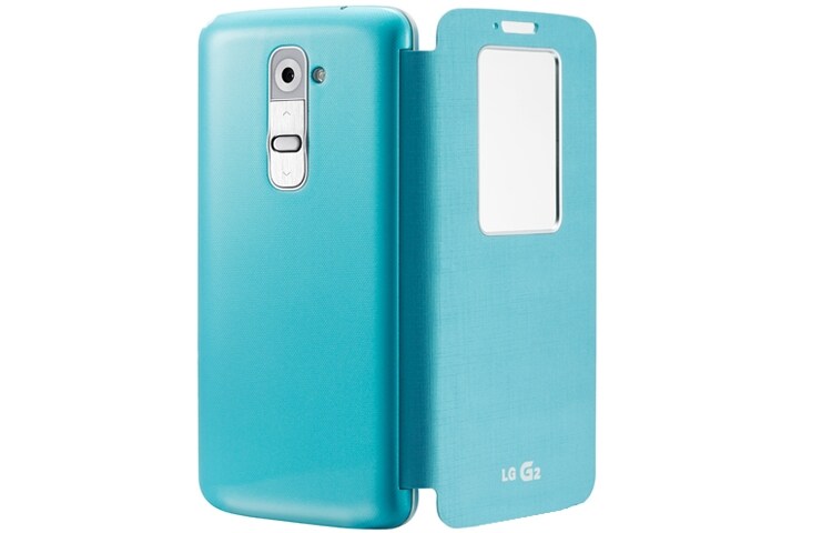 LG QuickWindow™ Folio Case geschikt voor de LG G2, CCF-240N-Mint-G2-Smart-Cover