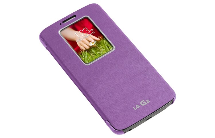 LG QuickWindow™ Folio Case geschikt voor de LG G2, CCF-240N-Voilet-G2-Smart-Cover
