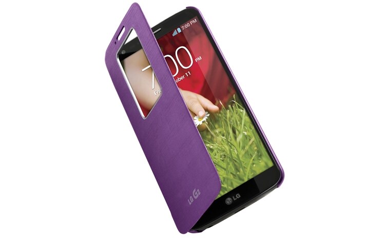 LG QuickWindow™ Folio Case geschikt voor de LG G2, CCF-240N-Voilet-G2-Smart-Cover