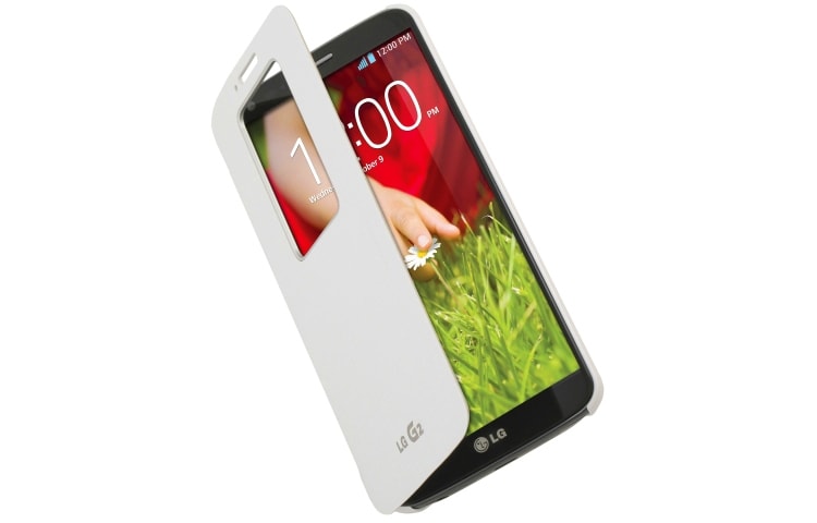 LG QuickWindow™ Folio Case geschikt voor de LG G2, CCF-240N-Wit-G2-Smart-Cover