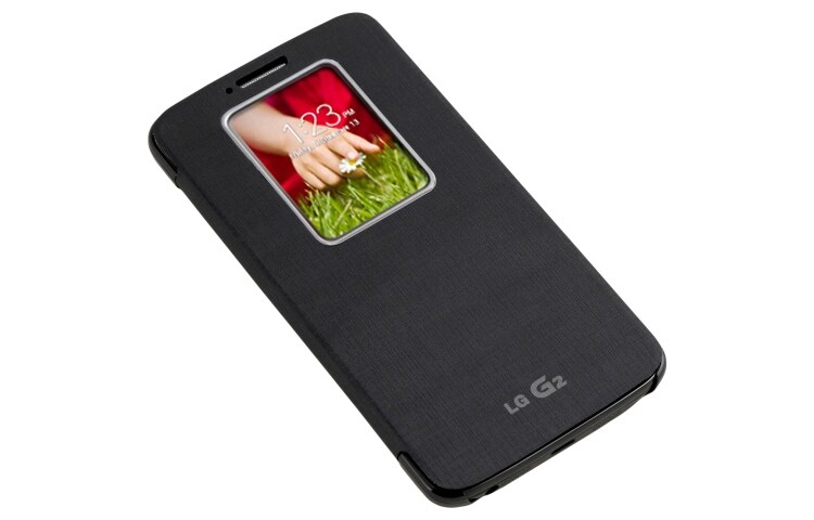 LG QuickWindow™ Folio Case geschikt voor de LG G2, CCF-240N-Zwart G2 Smart Cover