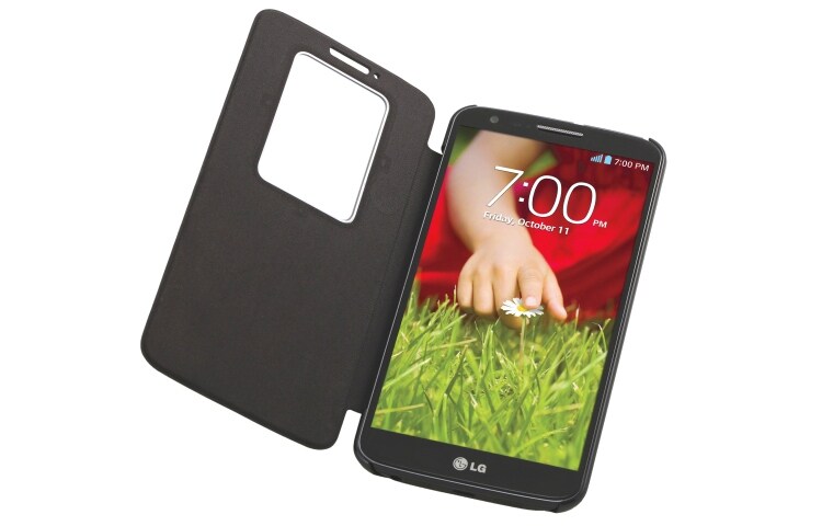 LG QuickWindow™ Folio Case geschikt voor de LG G2, CCF-240N-Zwart G2 Smart Cover