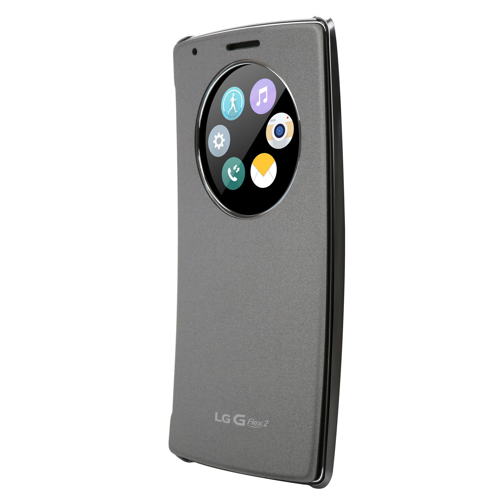 LG De LG G Flex 2 brengt de 6 Apps die je het meeste gebruikt samen in een handige cirkel. Zo vind je ze makkelijk en snel., G Flex 2 Quick Circle Case