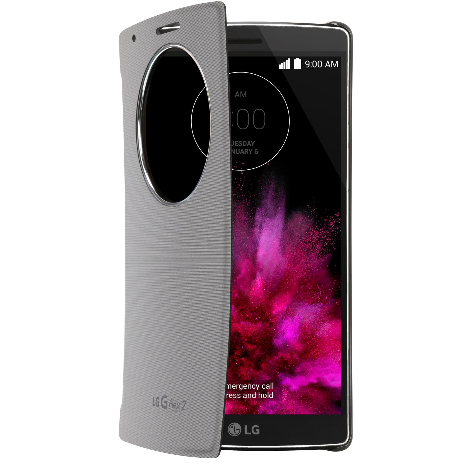 LG De LG G Flex 2 brengt de 6 Apps die je het meeste gebruikt samen in een handige cirkel. Zo vind je ze makkelijk en snel., G Flex 2 Quick Circle Case