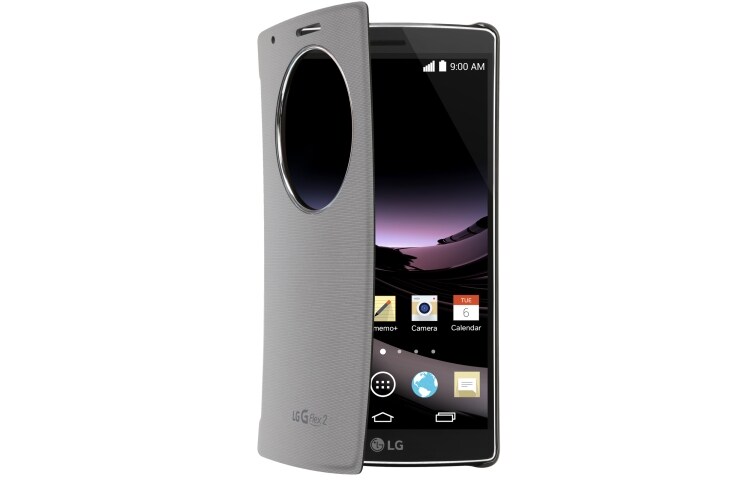 LG De LG G Flex 2 brengt de 6 Apps die je het meeste gebruikt samen in een handige cirkel. Zo vind je ze makkelijk en snel., G Flex 2 Quick Circle Case