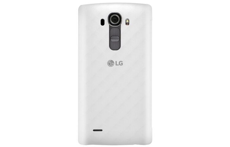 LG De LG G4 brengt Apps die je het meeste gebruikt samen in een handige cirkel. Zo vind je ze makkelijk en snel., G4 Quick Circle Case White