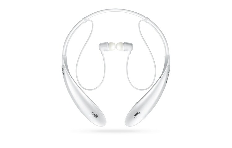 LG Ergonomisch 3D Neckbehind Design | Enhanced Audio and Bass Response | Noise Reduction/Echo Cancellation | Advanced Multipoint | Text to Speech, HBS-800