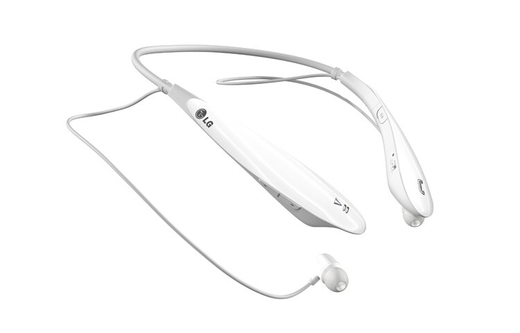 LG Ergonomisch 3D Neckbehind Design | Enhanced Audio and Bass Response | Noise Reduction/Echo Cancellation | Advanced Multipoint | Text to Speech, HBS-800