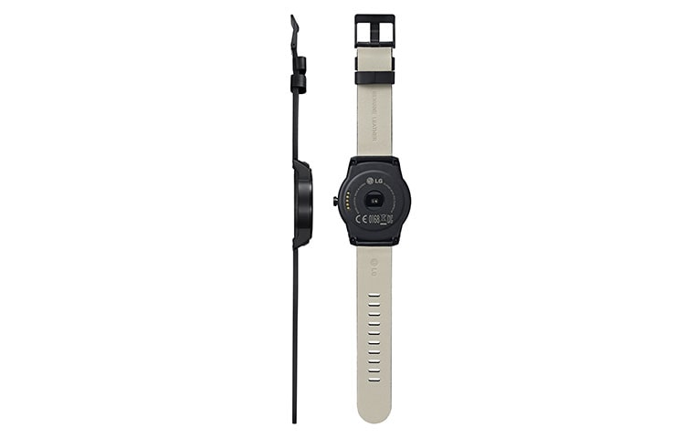 LG 1.3" Full Circle P-OLED scherm | Hartslagmeter | 410mAh batterij, LG G Watch R (W110)