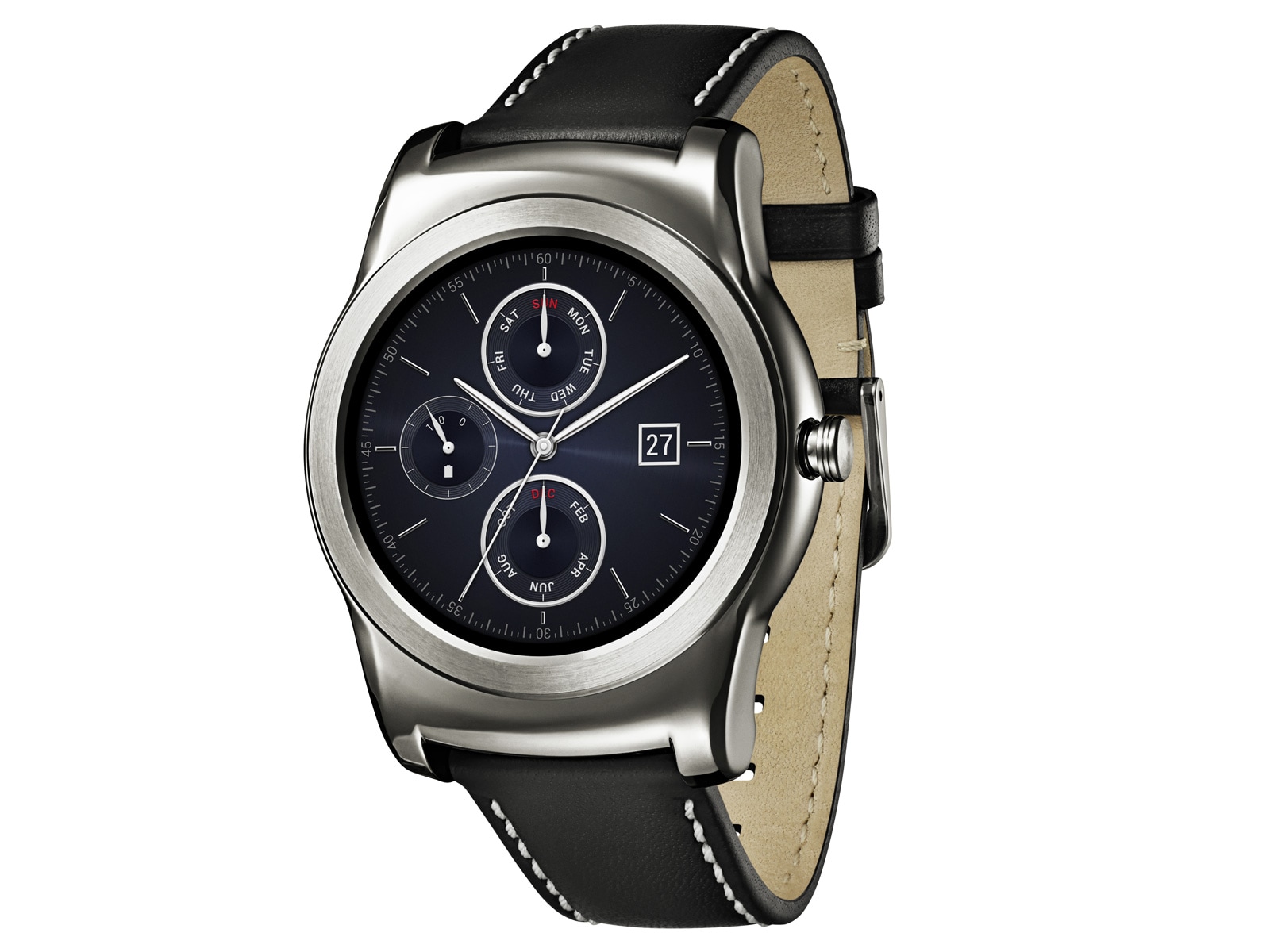 LG 1.3" Full Circle P-OLED scherm | Hartslagmeter | 410mAh batterij, LG Urbane Watch (W150)