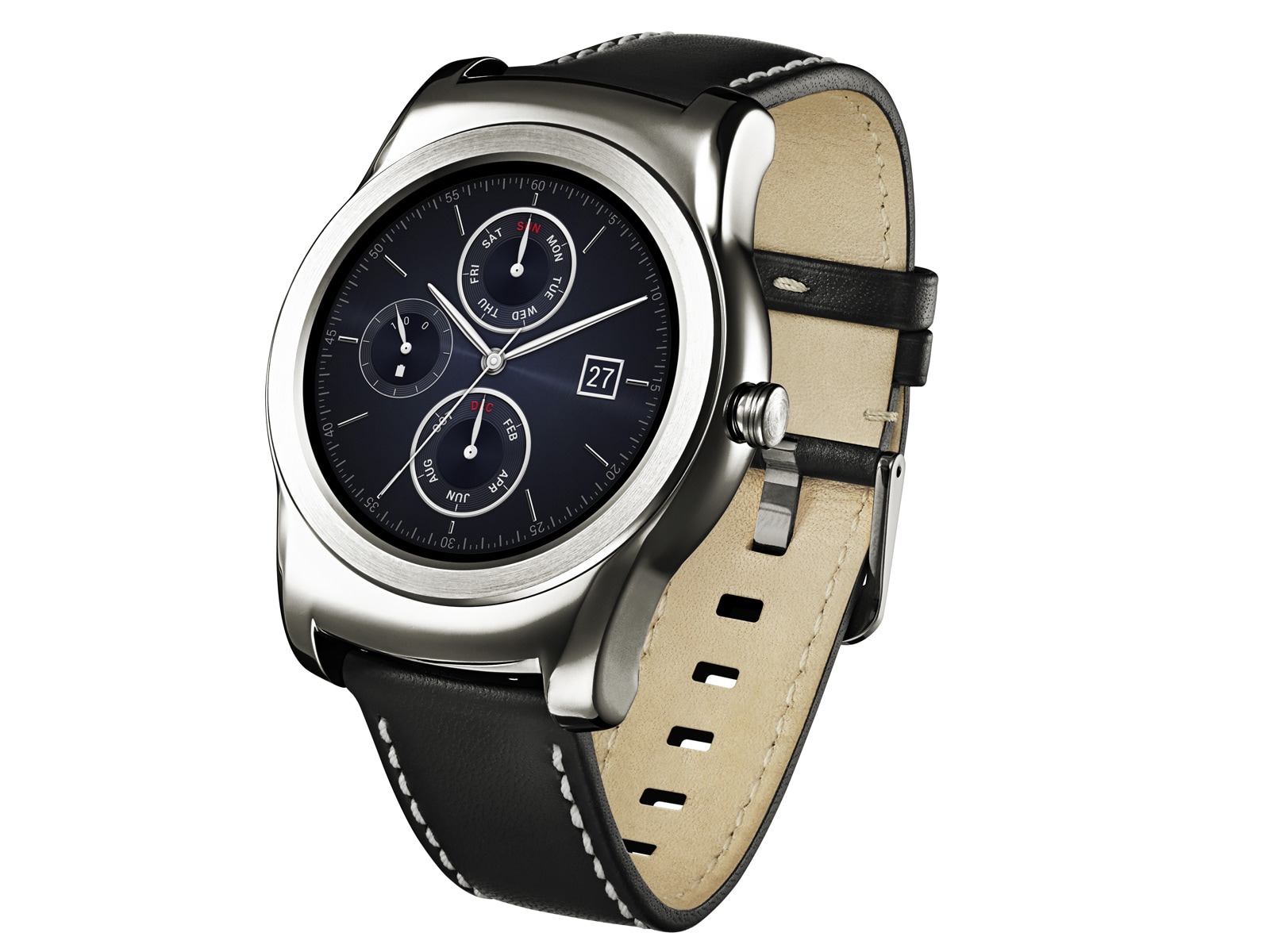 LG 1.3" Full Circle P-OLED scherm | Hartslagmeter | 410mAh batterij, LG Urbane Watch (W150)