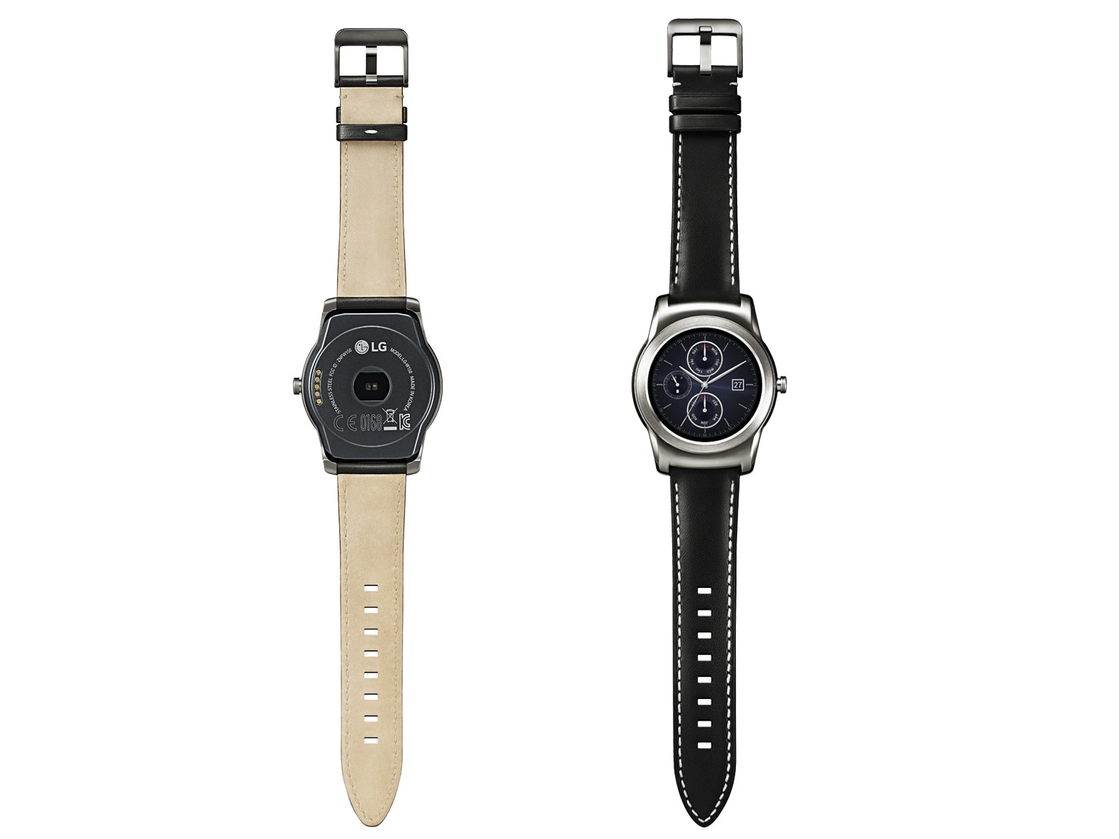 LG 1.3" Full Circle P-OLED scherm | Hartslagmeter | 410mAh batterij, LG Urbane Watch (W150)