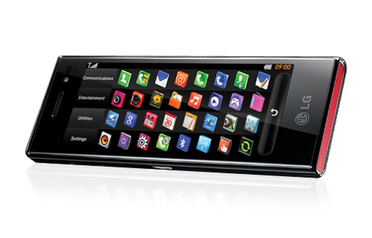 LG Mobiele telefoon met 4,0 "WVGA TFT-scherm, dual screen interface met 5 MP camera, BL40