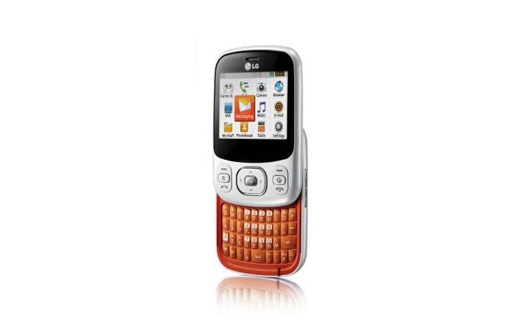 LG Het toestel om jouw sociale netwerk op een stijlvolle manier up-to-date te houden via het uitschuifbare QWERTY toetsenbord., C320-InTouch-Lady