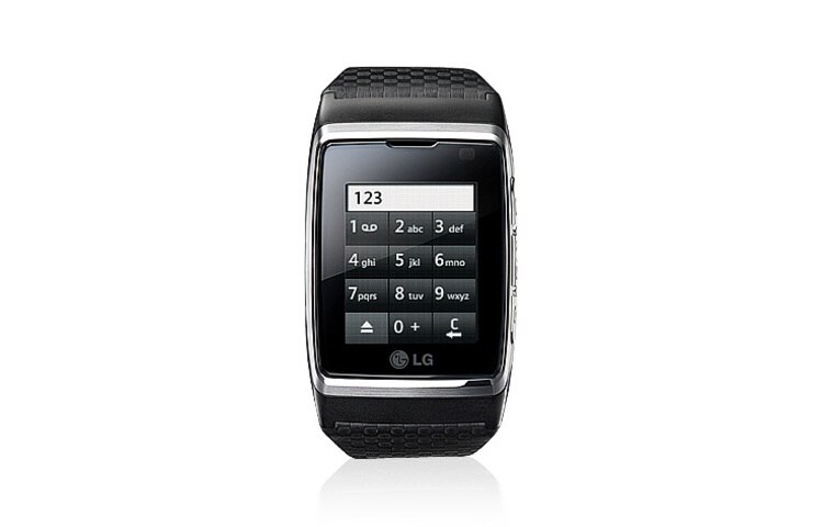 Vooraanzicht van GD910 Watchphone, &#39;s Werelds eerste 3G-touch-beeldtelefoon! GD910