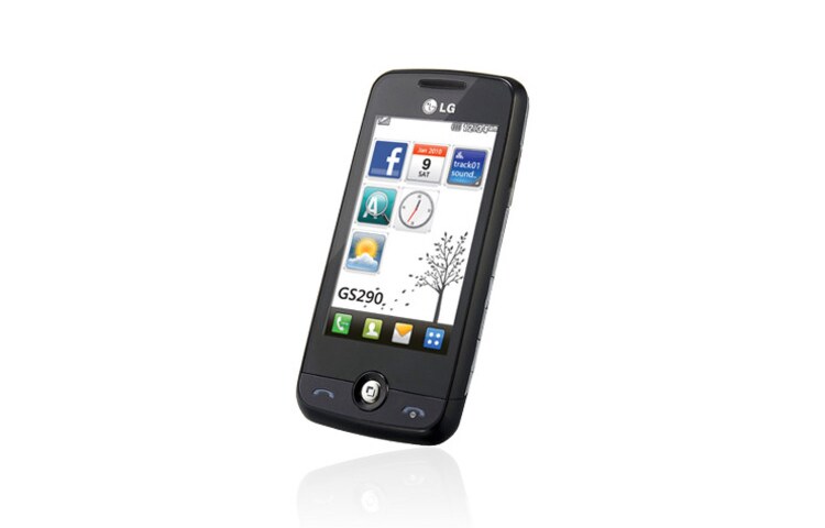 LG Cookie fresh met 3,0'' touchscreen en 2 megapixel camera. Beschikbaar in zwart en zilver., GS290