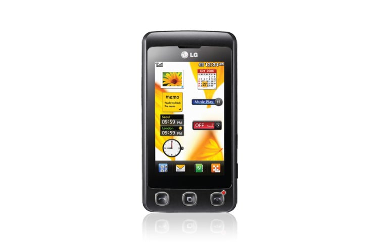 Vooraanzicht van Mobiele telefoon met 3&#34; full touchscreen, styluspen &amp; handschriftherkenning KP500