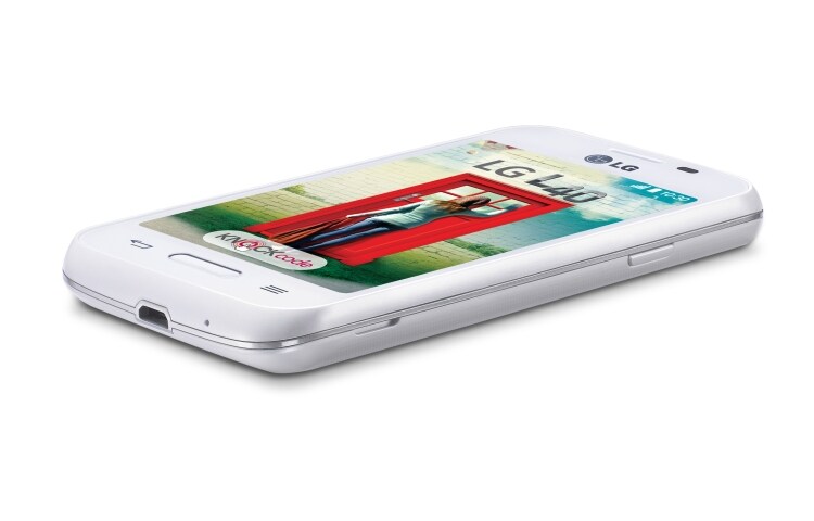 LG De LG L40 is de ideale instap-smartphone voor de no-nonsense beller; de snelste in zijn soort! Met de krachtige 1.2 GHz dualcoreprocessor open je apps en programma’s razendsnel, terwijl het 3,5 inch IPS-scherm scherp beeld levert., L40 (D160)