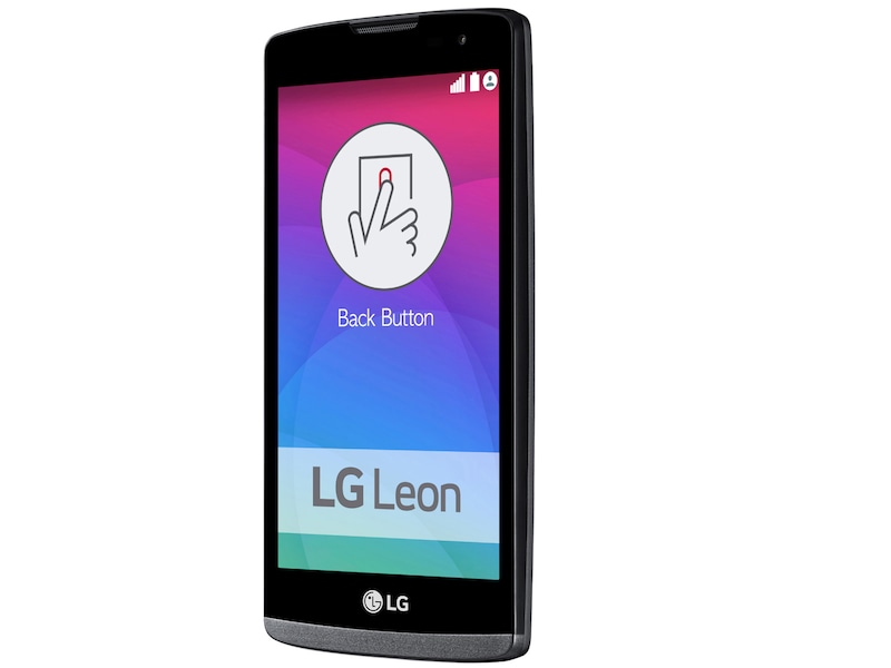 LG Met de back button onder je wijsvinger hou jij controle over je LG Leon. Regel het volume, maak foto’s en zet de telefoon aan of uit. Dankzij de back button zijn knoppen aan de zijkant niet meer nodig., LG Leon (H320)
