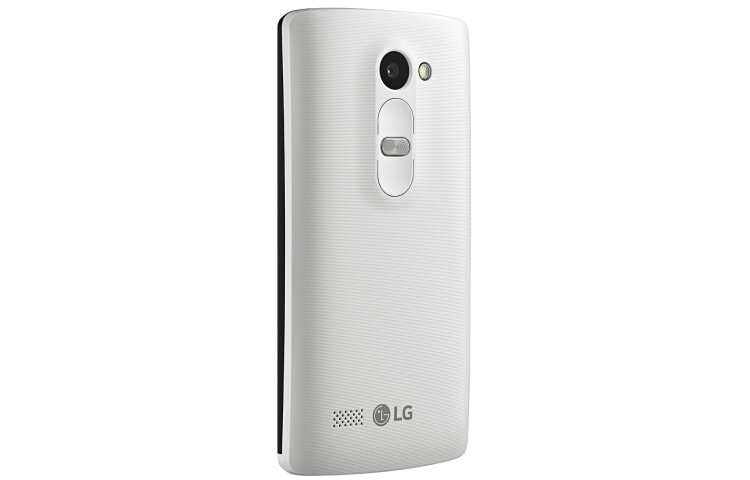 LG Met de back button onder je wijsvinger hou jij controle over je LG Leon. Regel het volume, maak foto’s en zet de telefoon aan of uit. Dankzij de back button zijn knoppen aan de zijkant niet meer nodig., LG Leon (H320)